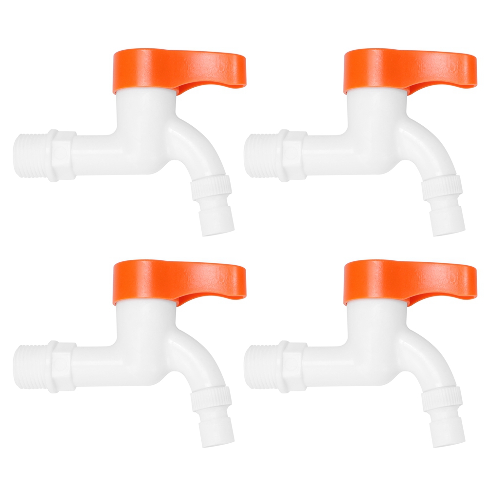 Set Mit 4 Schnellkupplungshähnen Aus Ppr-kunststoff Für Rohrleitungen (g1/2 Zoll Außengewinde)