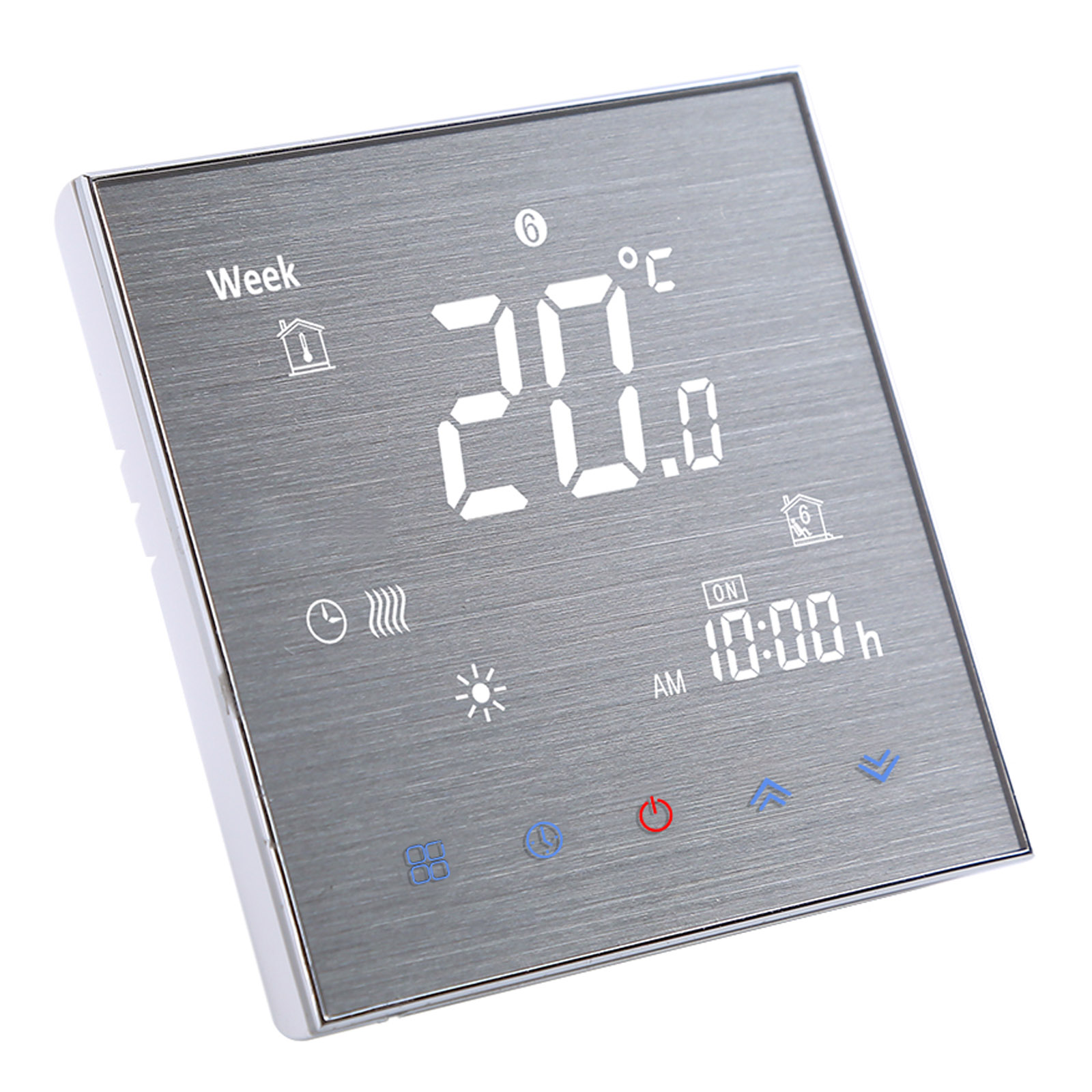 Bth-2000l-ga Fußbodenheizungsthermostat, Wasserregler, Digitale Temperaturanzeige, Große Lcd-touch-tasten, 5 A Ac, 95–240 V