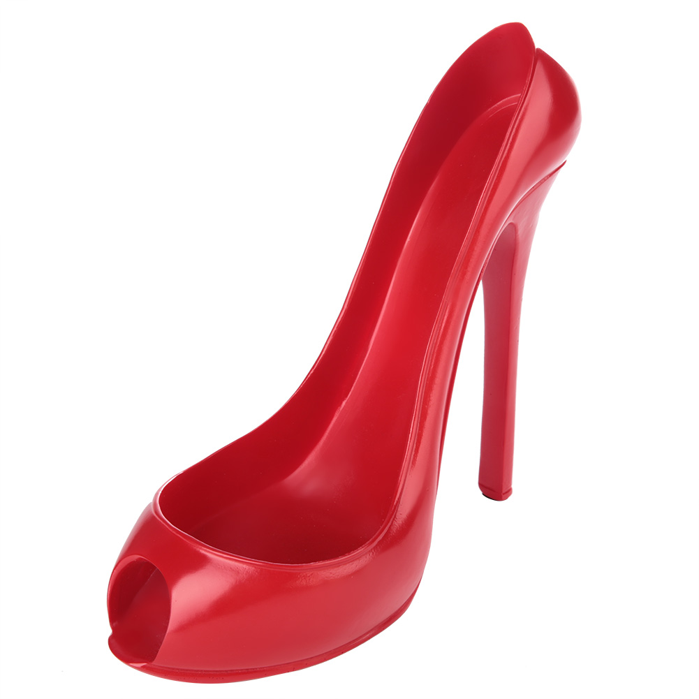 Originelles Flaschen- Und Weinregal In Form Eines High Heels Aus Naturharz, Rot, Für Zuhause/büro, 22 X 19 X 10 Cm, 1 Stück