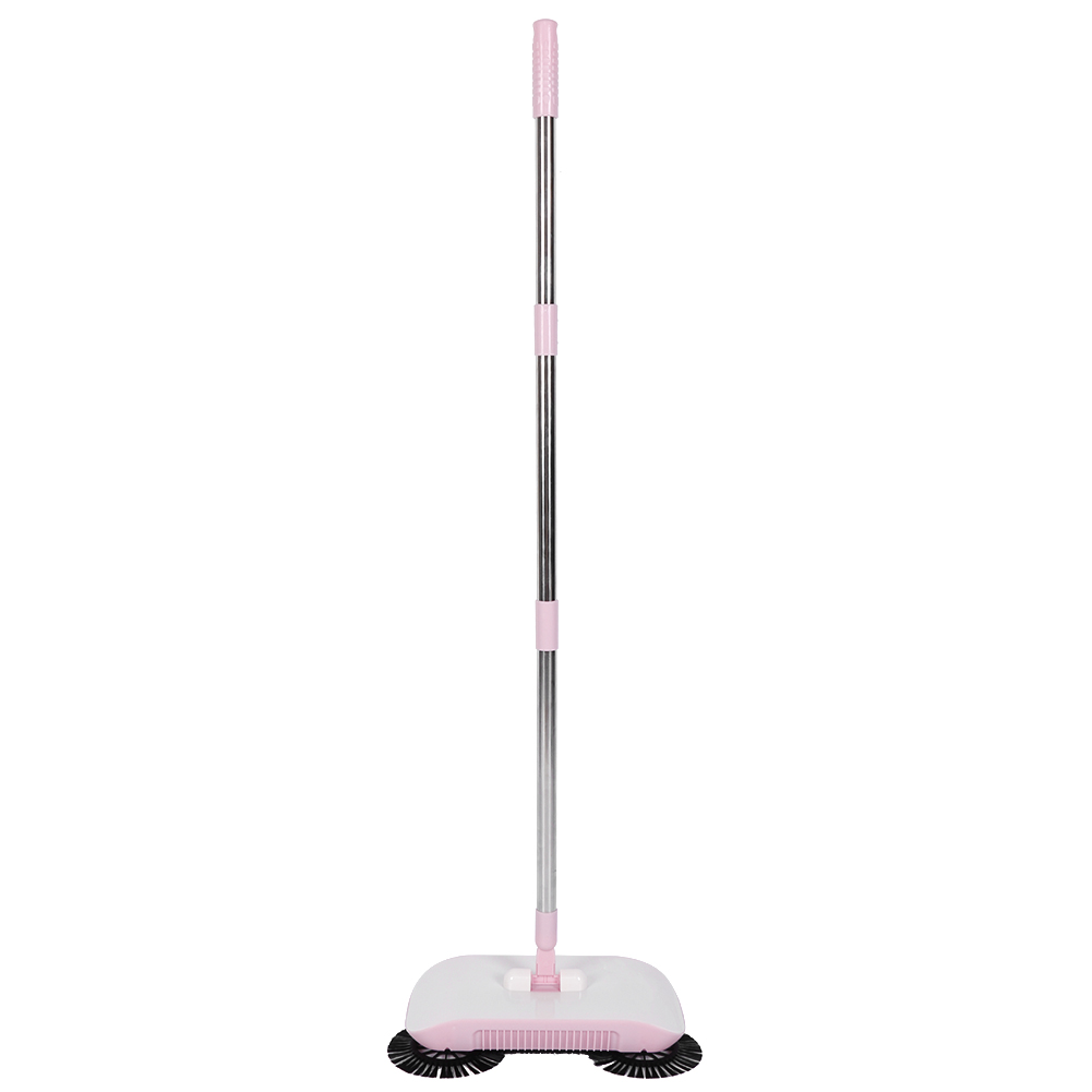 Handkehrmaschine Mit Druckknopf Für Die Bodenreinigung, Inklusive Mopp, Besen Und Kehrschaufel, Rosa