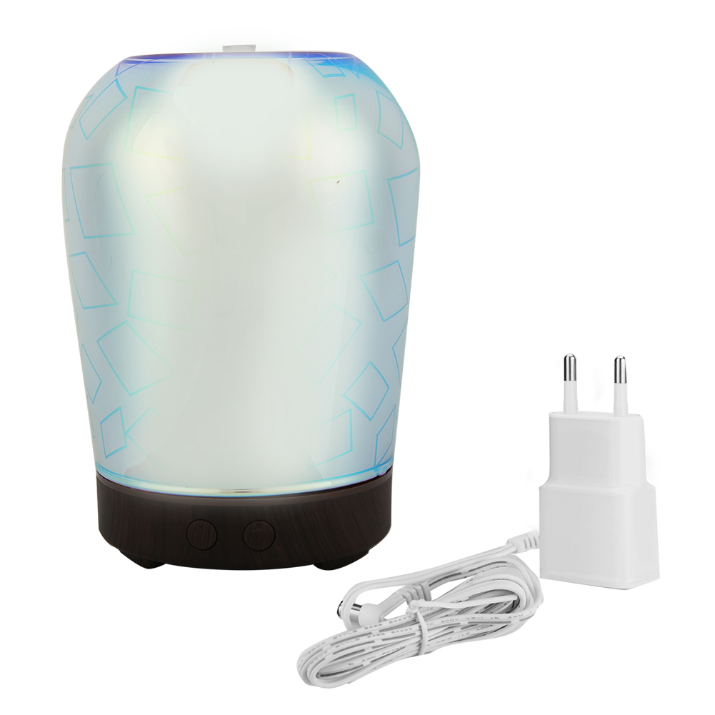 100-ml-ultraschall-luftbefeuchter Mit Led-nachttischlampe Und Diffusor Für Ätherische Öle
