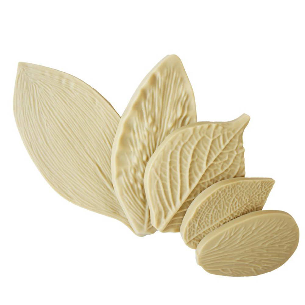 Set Mit 5 3d-silikonformen Blatt-ausstechformen, Gebäckdekorationswerkzeug