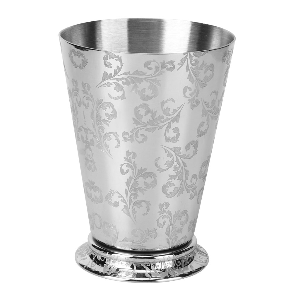 Cocktailbecher Aus Edelstahl, 400 Ml, Blattdesign, Wohnaccessoire, Party-/baraccessoire