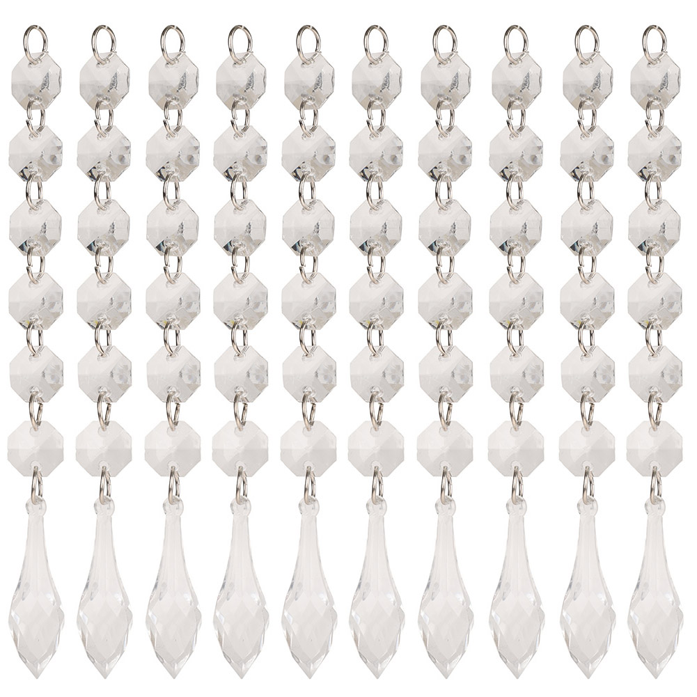 Set Mit 10 Acrylperlengirlanden Mit Kristalldiamanten Für Hochzeits- Und Partydekoration, 14 Mm, Option D
