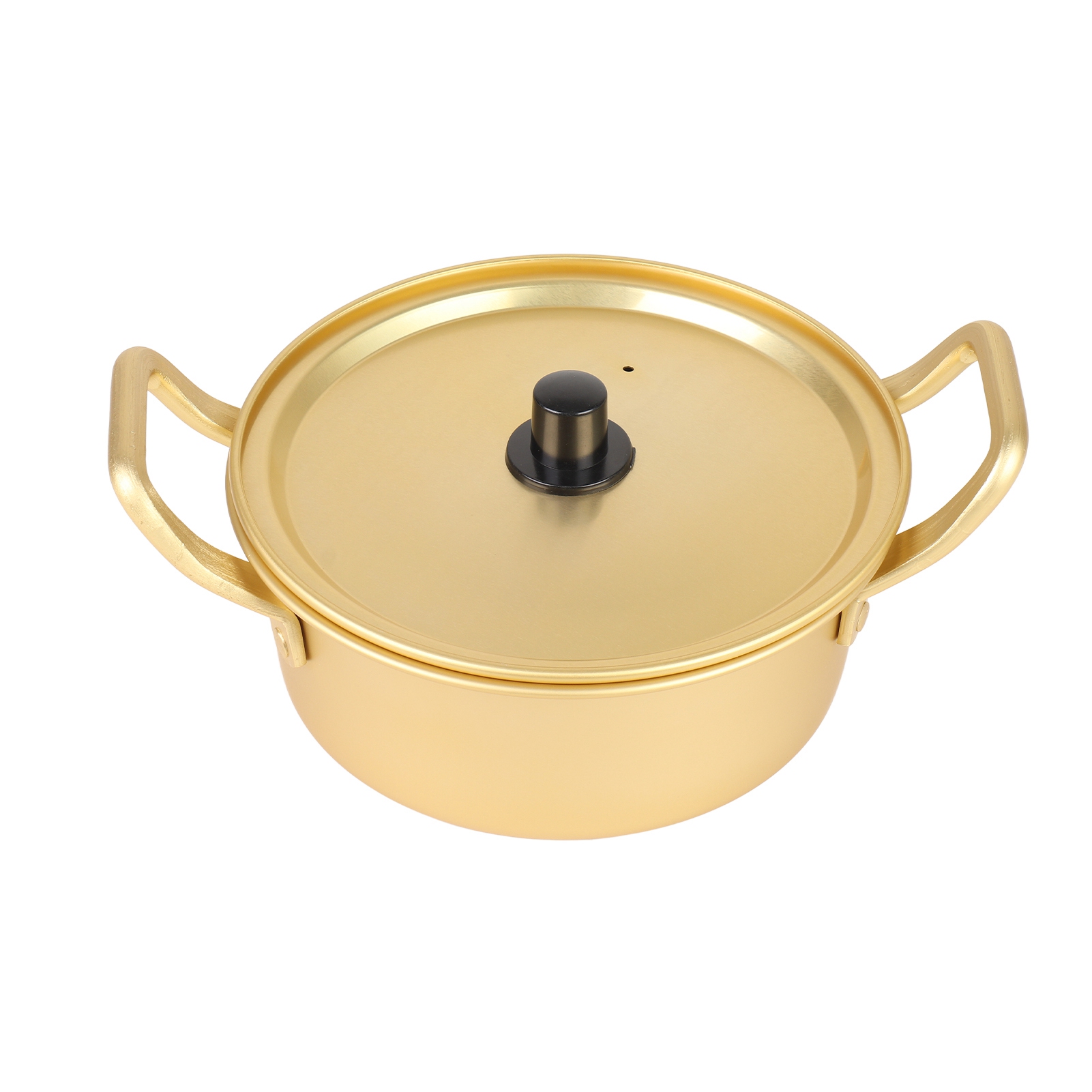 Gelber Koreanischer Nudeltopf Aus Aluminiumlegierung Für Ramen Und Brühe (16 Cm)