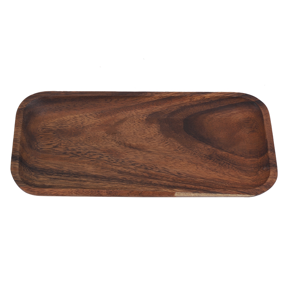 Elegante Sushi-platte Aus Holz Für Snacks, Salate, Desserts, Zum Servieren, Für Restaurant Und Zuhause, 25 X 12,5 X 2 Cm