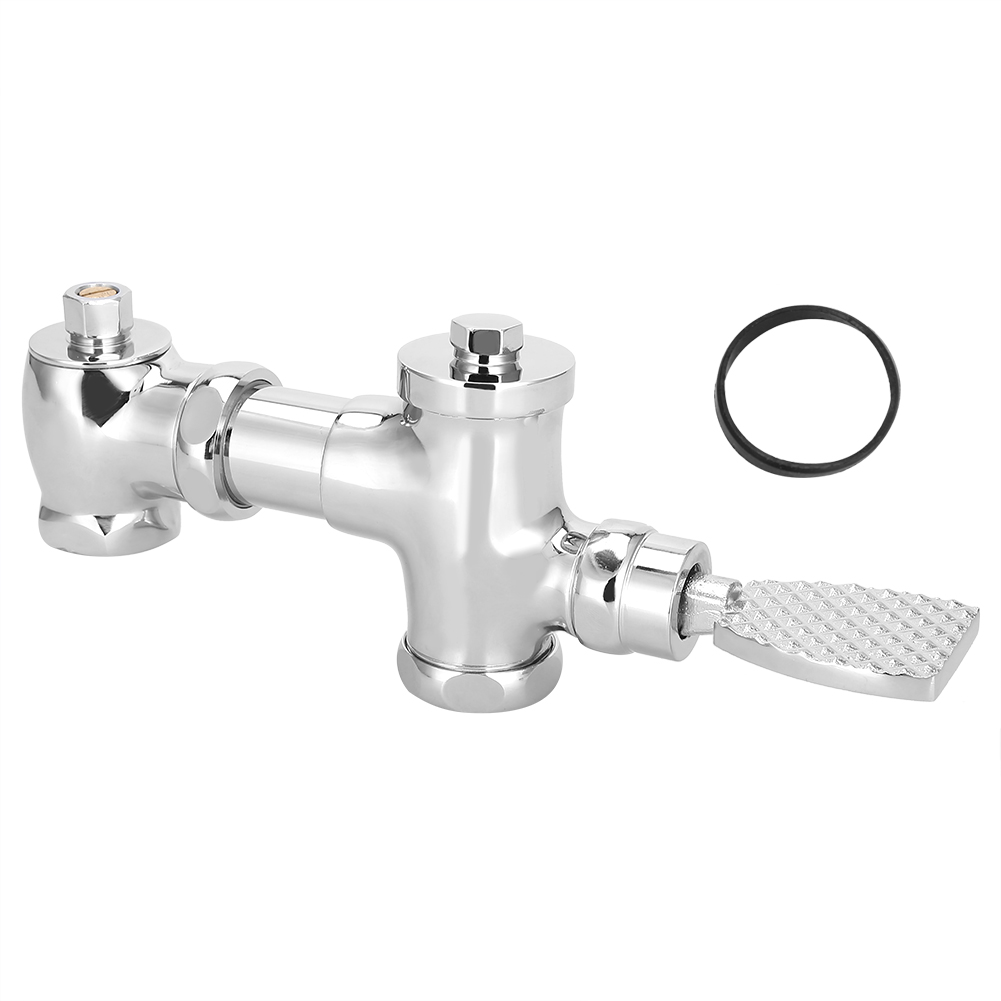 Fußbetätigtes, Einziehbares Toilettenspülventil Aus Messing, Badezimmerzubehör