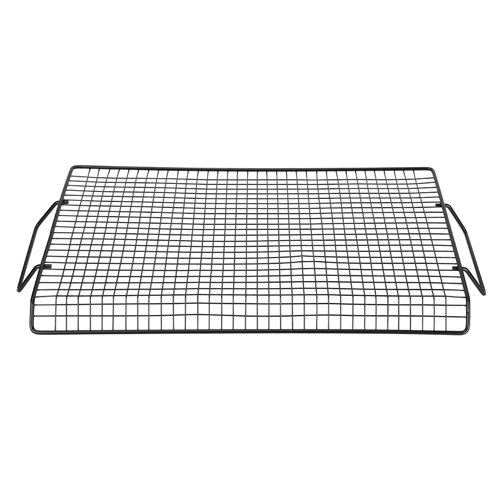 Tragbarer, Antihaftbeschichteter Grillrost Aus Eisen Mit Griff Für Gartenpartys Und Camping, 44,5 X 25,5 Cm