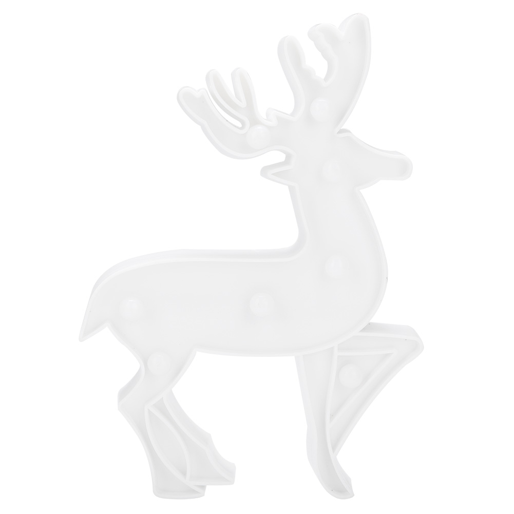 Niedliches 3d-led-weihnachts-elch-nachtlicht, Dekorative Kunststoff-weihnachtslampe Für Zuhause Und Als Geschenk, 26 X 18,3 X 3 Cm, 2 Aa-batterien Nicht Enthalten