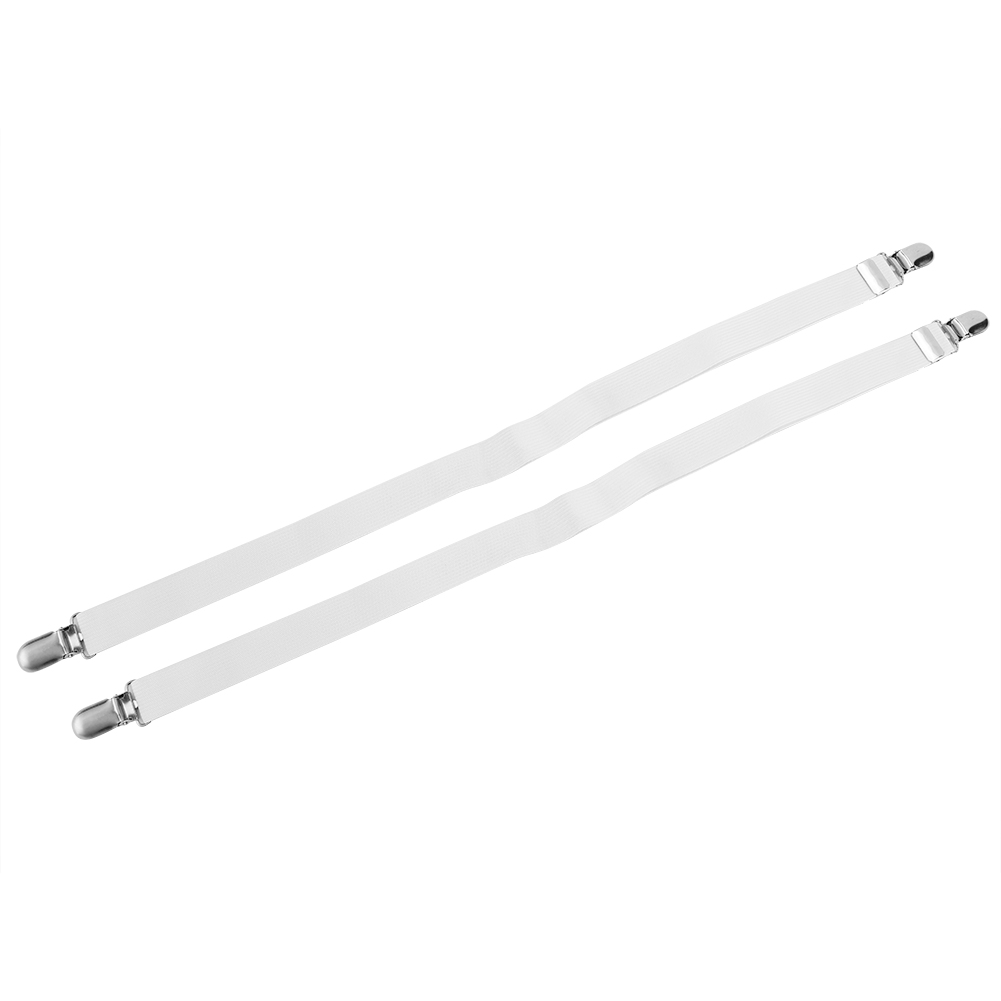 Stück 90-180 Cm Gummiband Für Spannbettlaken Mit Verstellbaren Befestigungsclips Zur Fixierung Der Matratze (weiß)