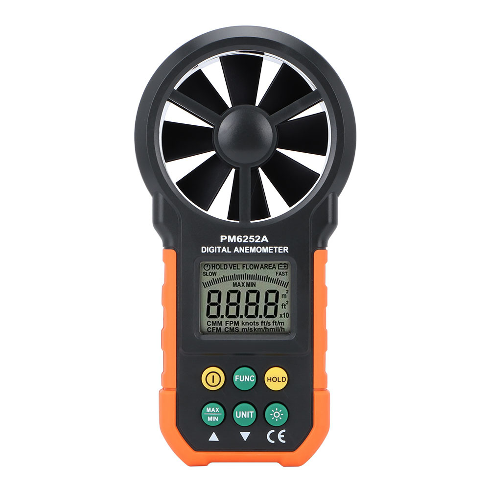 Pm6252a Handliches Digitales Anemometer, Windgeschwindigkeitsmesser, Luftstrommessinstrument