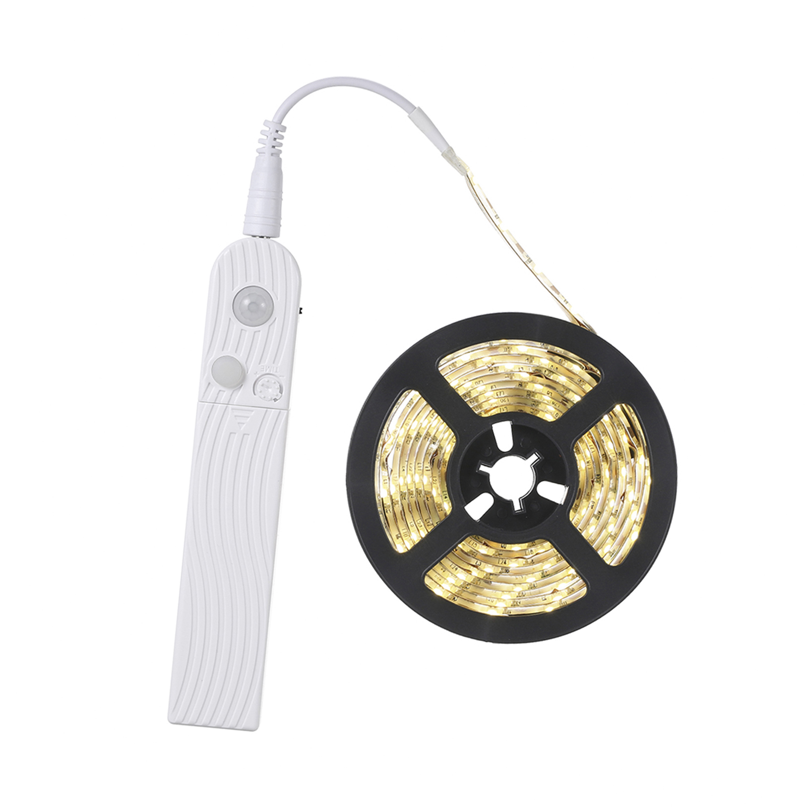 Meter Langer Led-streifen, 120 Leds, Dc 5–6 V, 3 W, Schrankleuchte, Betrieben Mit 4 Aaa-batterien, Usb-ladeanschluss, Pir-infrarot-bewegungsmelder, Bewegungserkennung, Feinfühlige Helligkeitsregelung,