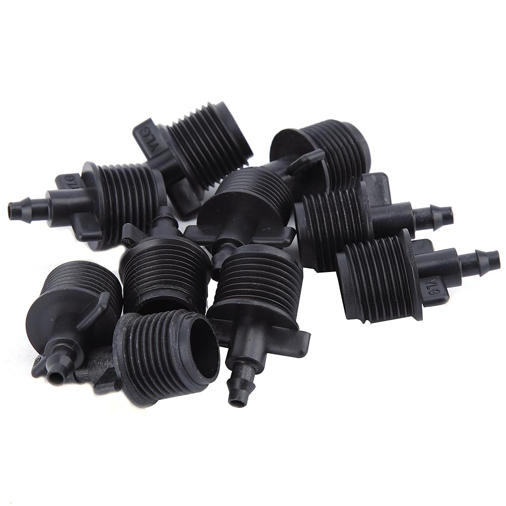 10 Stück 1/2"-außengewinde-schlauchverbinder Mit Widerhaken Für 4/7-mm-kapillarschläuche Zur Tropfbewässerung