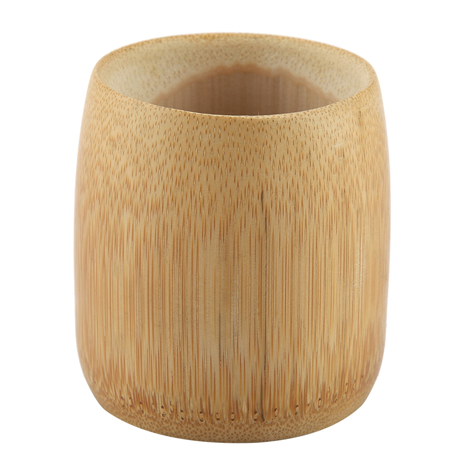 Handgefertigte Teetasse Aus Reinem Naturbambus, Unlackiert, Umweltfreundlicher Wasserbecher (runde Öffnung, Mittelgroß)