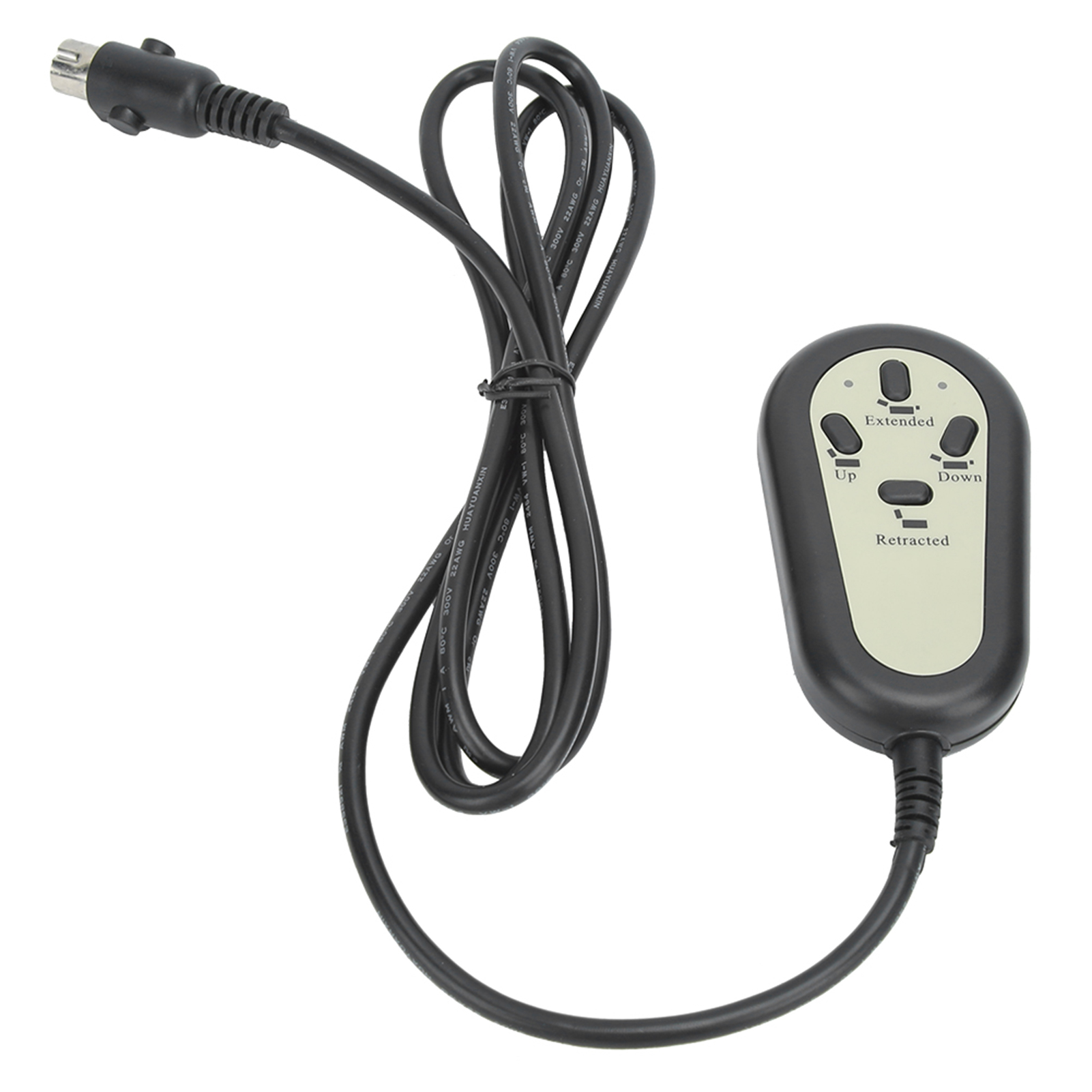 Handfernbedienung Mit 4 Tasten Für Elektrische Aufstehsessel Und Relaxsofas, 12–24 V, 5 A Schalter, 5-poliger Stecker, Abs-gehäuse (10 X 6,5 X 2 Cm), 160 Cm Kabel