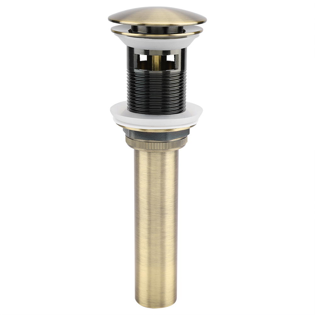 Waschbecken-abflussstopfen, Zum Aufklappen, Messing, G1 1/4" Mit Überlauf (grünbronze)