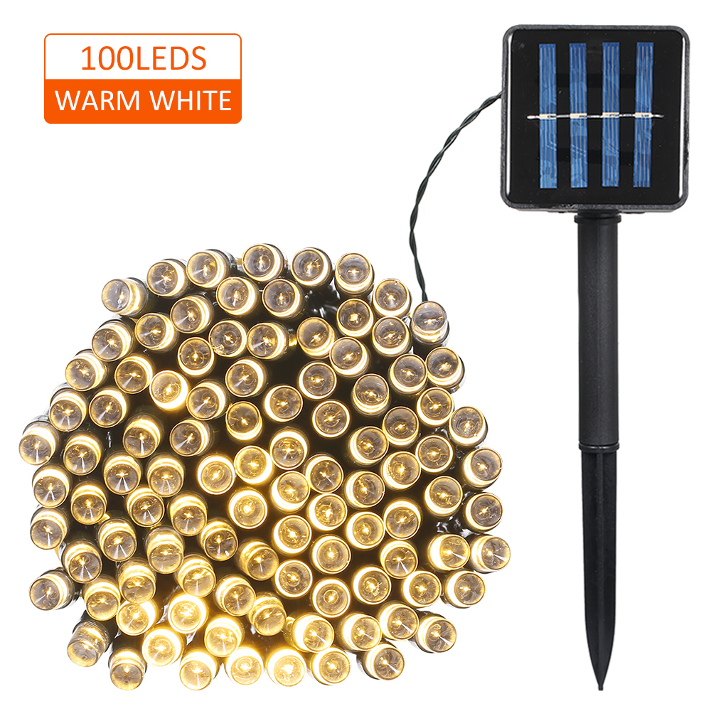 Tomshine Solar-lichterkette Mit 100/200 Leds Und 2 Modi – Dekorative Weihnachtsbeleuchtung, Ip65 Wasserdicht, Für Den Außenbereich, Zum Aufhängen, Für Partys, Schlafzimmer, Wohnzimmer, Garten Und Terr