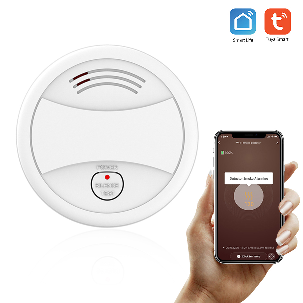 Wlan-rauchmelder, Intelligenter Brandmelder, Drahtloses Sicherheitssystem, App-steuerung, Smart Life Tuya Hausautomation Für Zuhause, Küche, Geschäft, Hotel, Fabrik