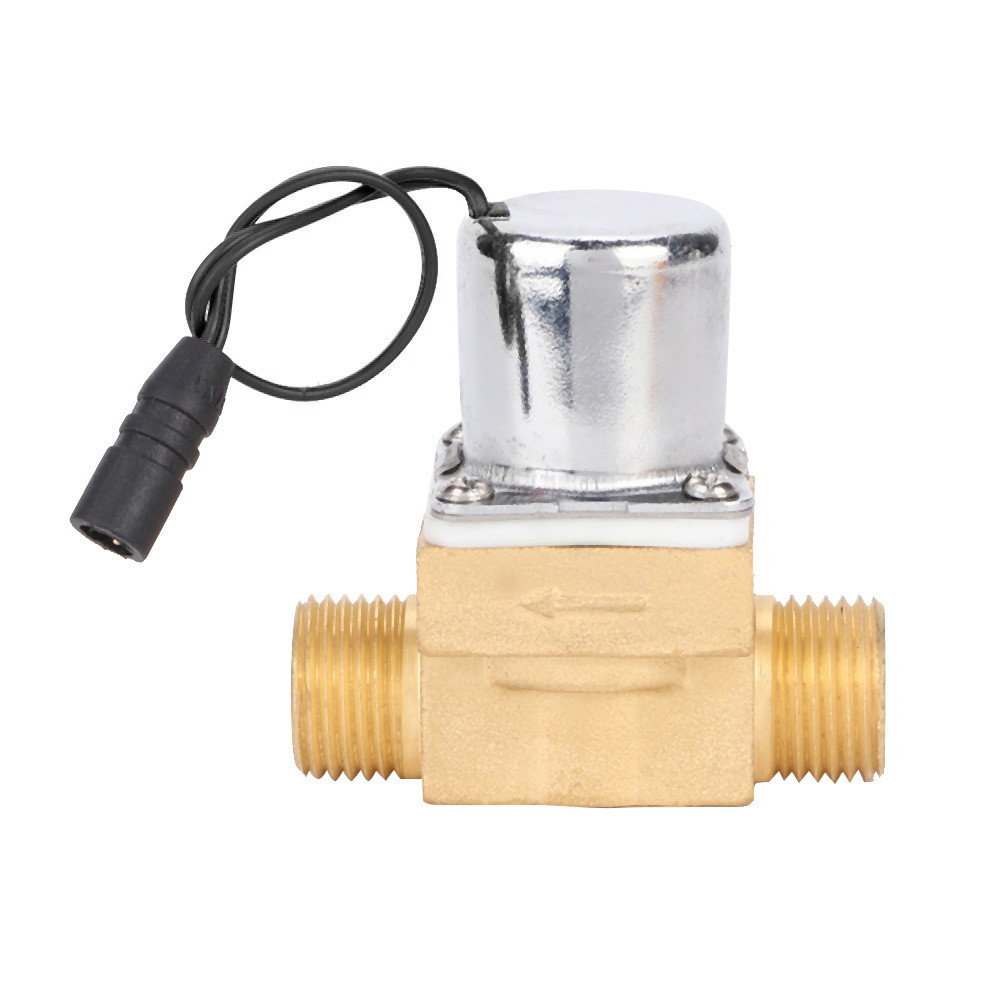 6v-magnetventil, Urinalsensor, Badezimmertyp B, Kupfer, Gerade, Hoher Einlass, Niedriger Auslass, G1/2