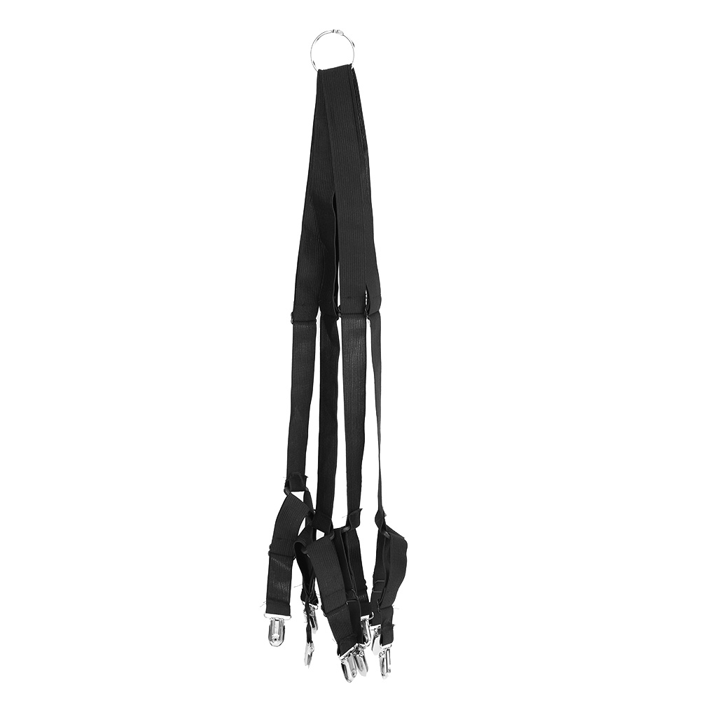 Rutschfester Spannbettlaken-spanner Mit Verstellbarer Befestigungsschnalle Und Elastischen Bändern, 8 Clips, Schwarz
