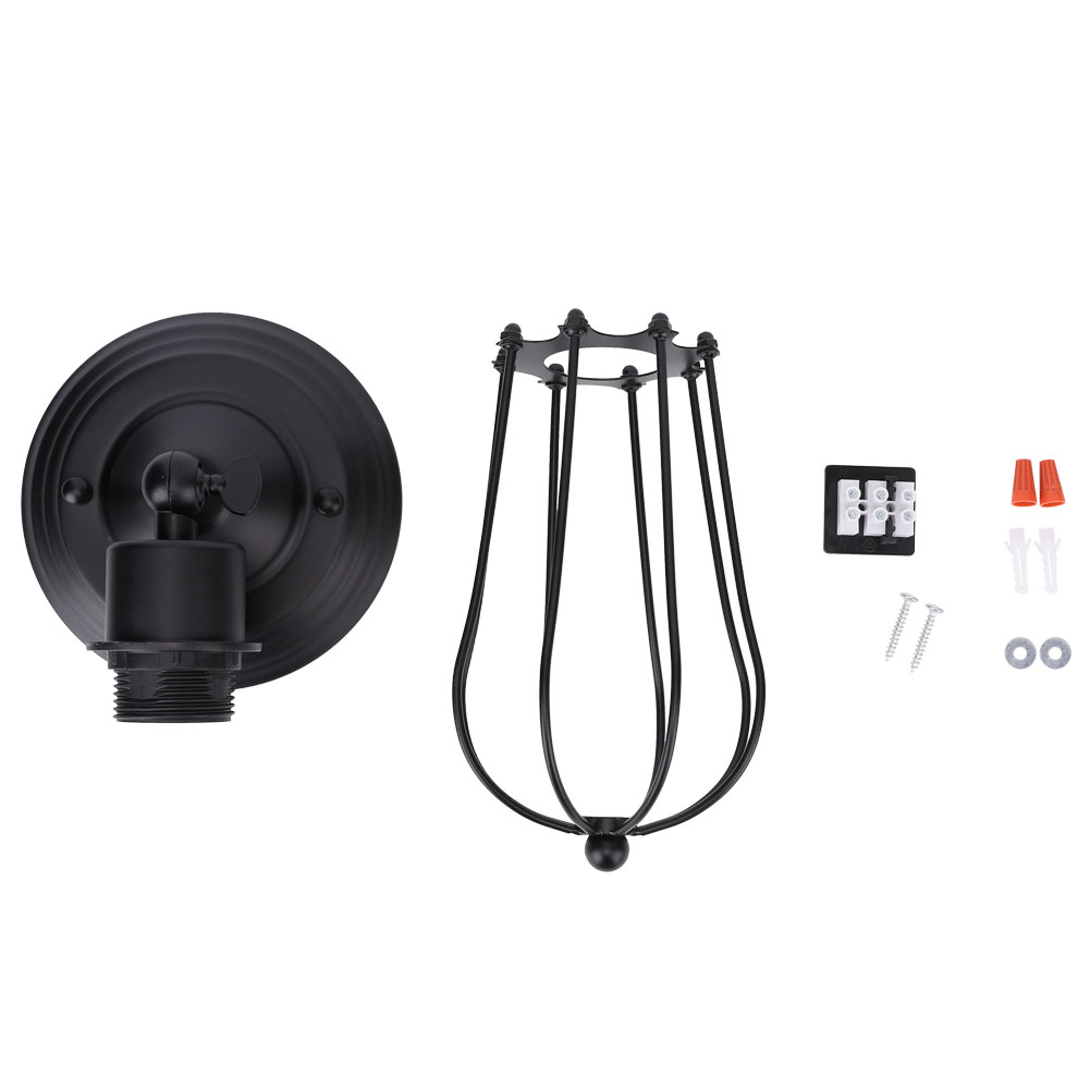 Retro-wandleuchte In Schwarz, 85-240v, E26/e27, Für Badezimmer Und Flur