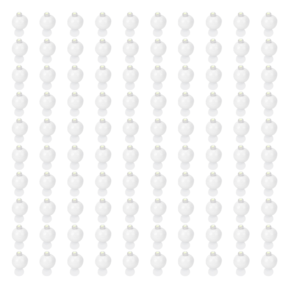 100 Mini-led-lichtkugeln, Dekorationsballons, Weihnachten, Hochzeit, Party, Zuhause, Weißer Kunststoff