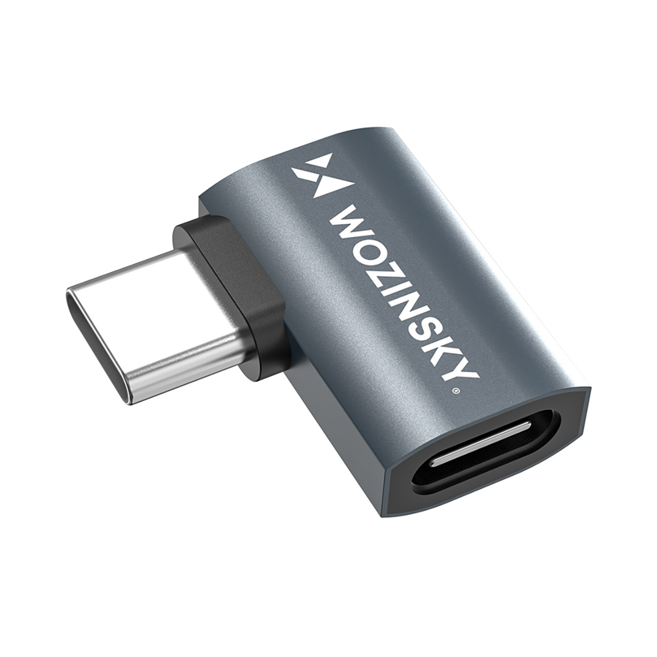 Usb-c 40 Gbit/s 240 W 8k Otg Seitlich Abgewinkelter Adapter – Grau
