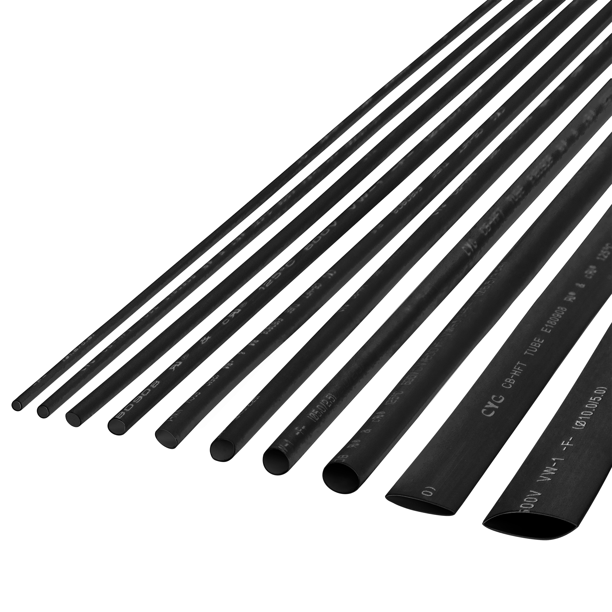 Schrumpfschlauch-set 2,0 Mm 1 M 10 Stück Schwarz Rebel