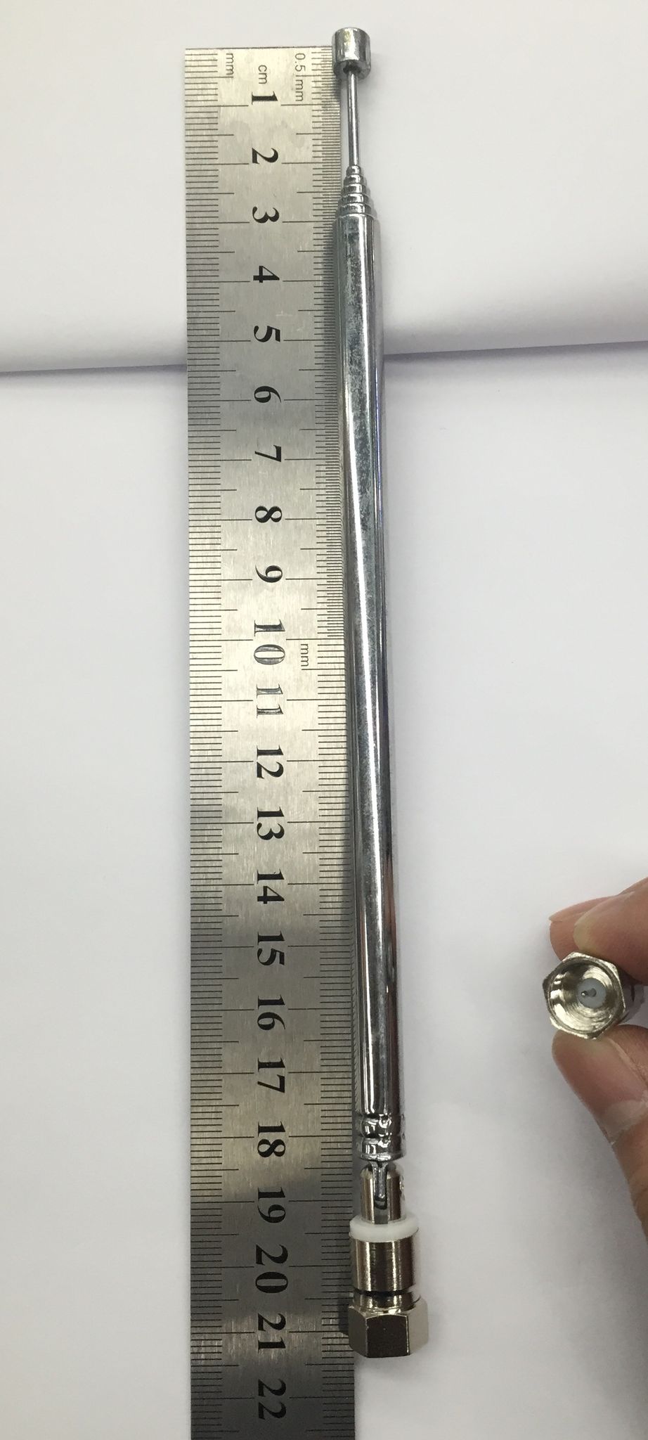Teleskop-funkantenne 8150-7 Segmente, Britischer Typ F Stecker, 1 Meter Verlängerungskabel Mit M9-stift.
