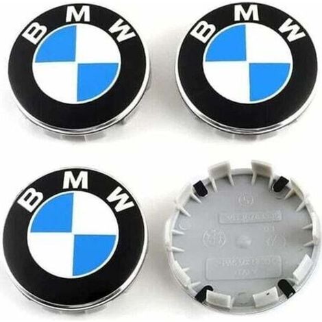 Cache Moyeu 68mm Pour Bmw Lot De 4 Pièces En Aluminium Et Plastique Abs Installation Facile Améliore L'Esthétique Des Jantes