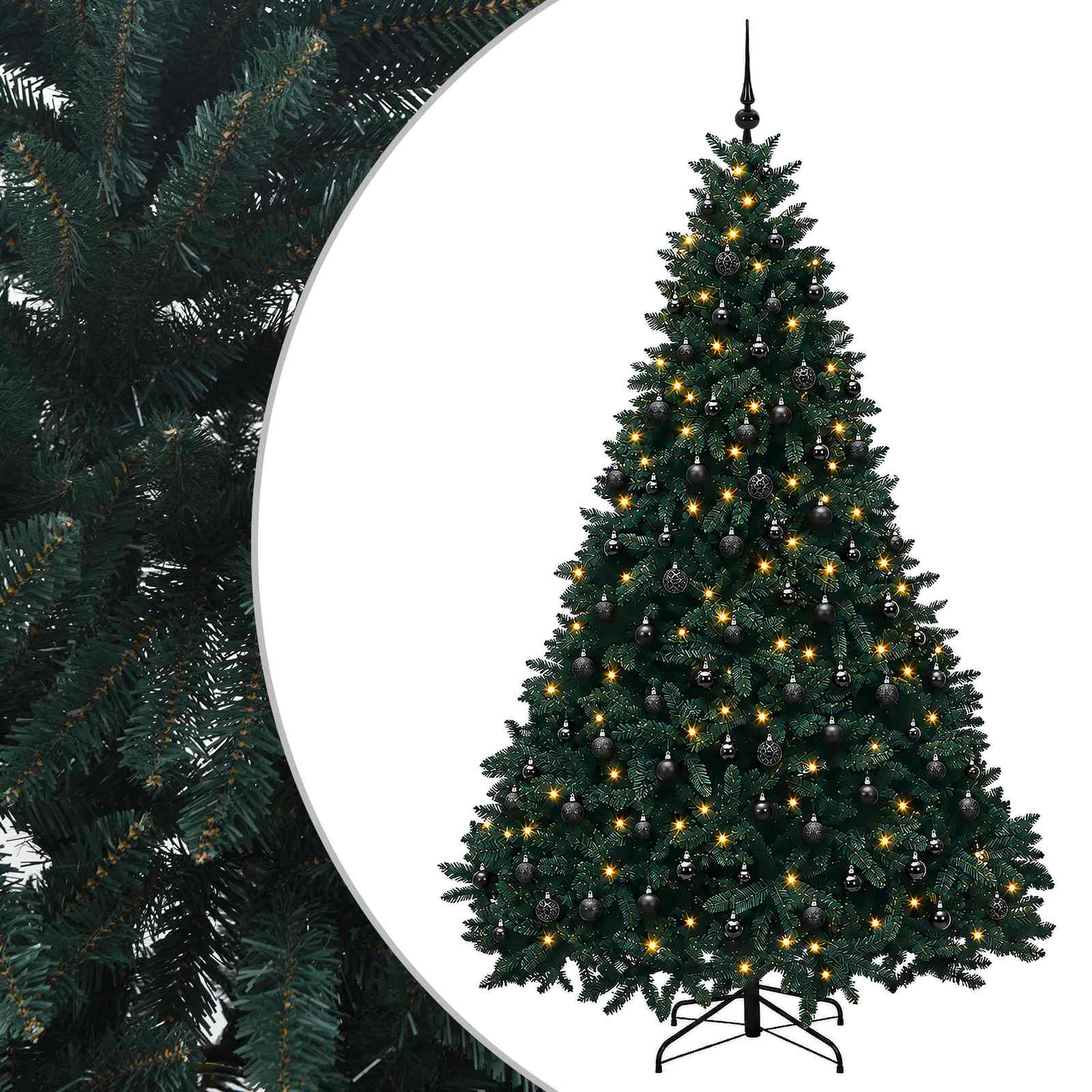 Künstlicher Weihnachtsbaum Dunkelgrün Mit Weihnachtskugel Vidaxl