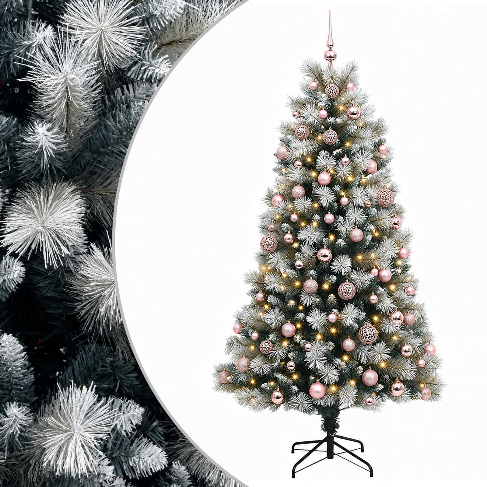 Künstlicher Weihnachtsbaum Mit Klappbaren Zweigen Und Kugeln Vidaxl