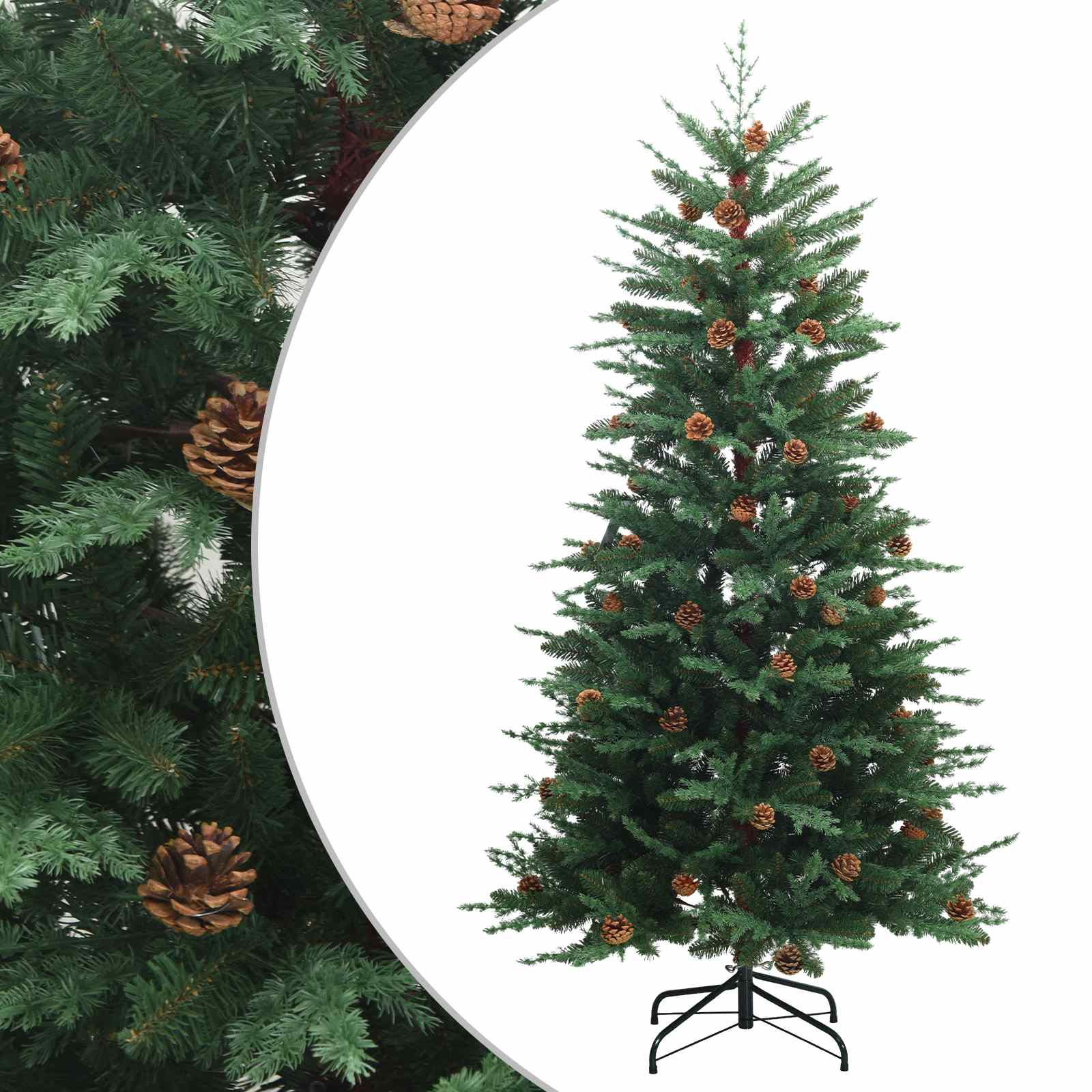 Künstlicher Klappbarer Weihnachtsbaum 120 Cm Stahl Grün Vidaxl
