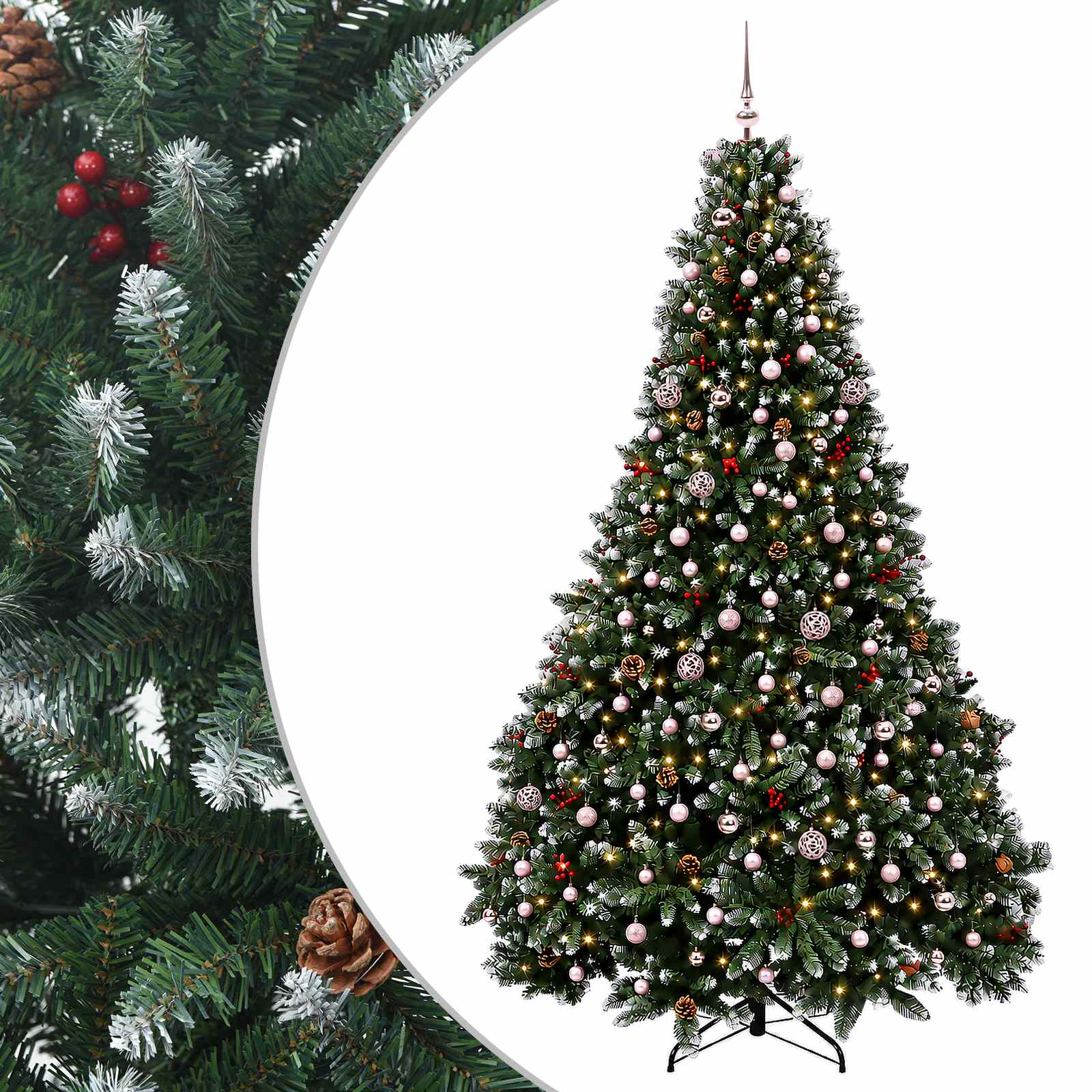 Künstlicher Weihnachtsbaum, Grün, Mit Weihnachtskugeln 300 Cm Vidaxl
