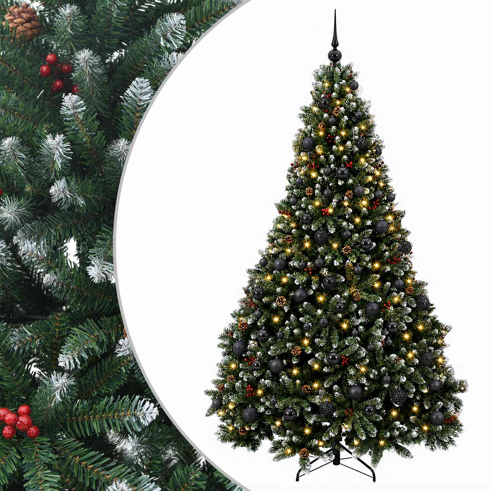 Künstlicher Weihnachtsbaum Grün Mit Weihnachtskugel 210 Cm Vidaxl