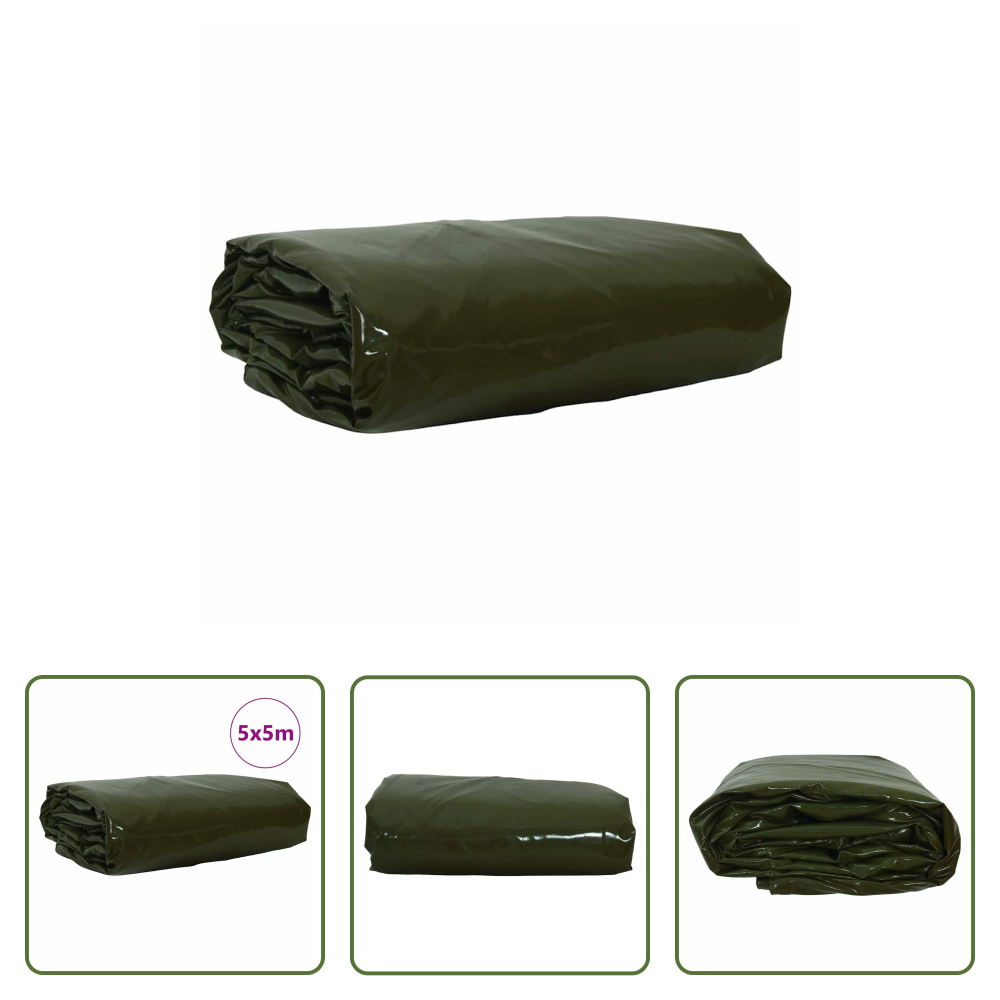 Pvc-beschichtung - Plane 650g / M² Olive Grün 5 X 5 M Canvas Mit Pvc-beschichtung