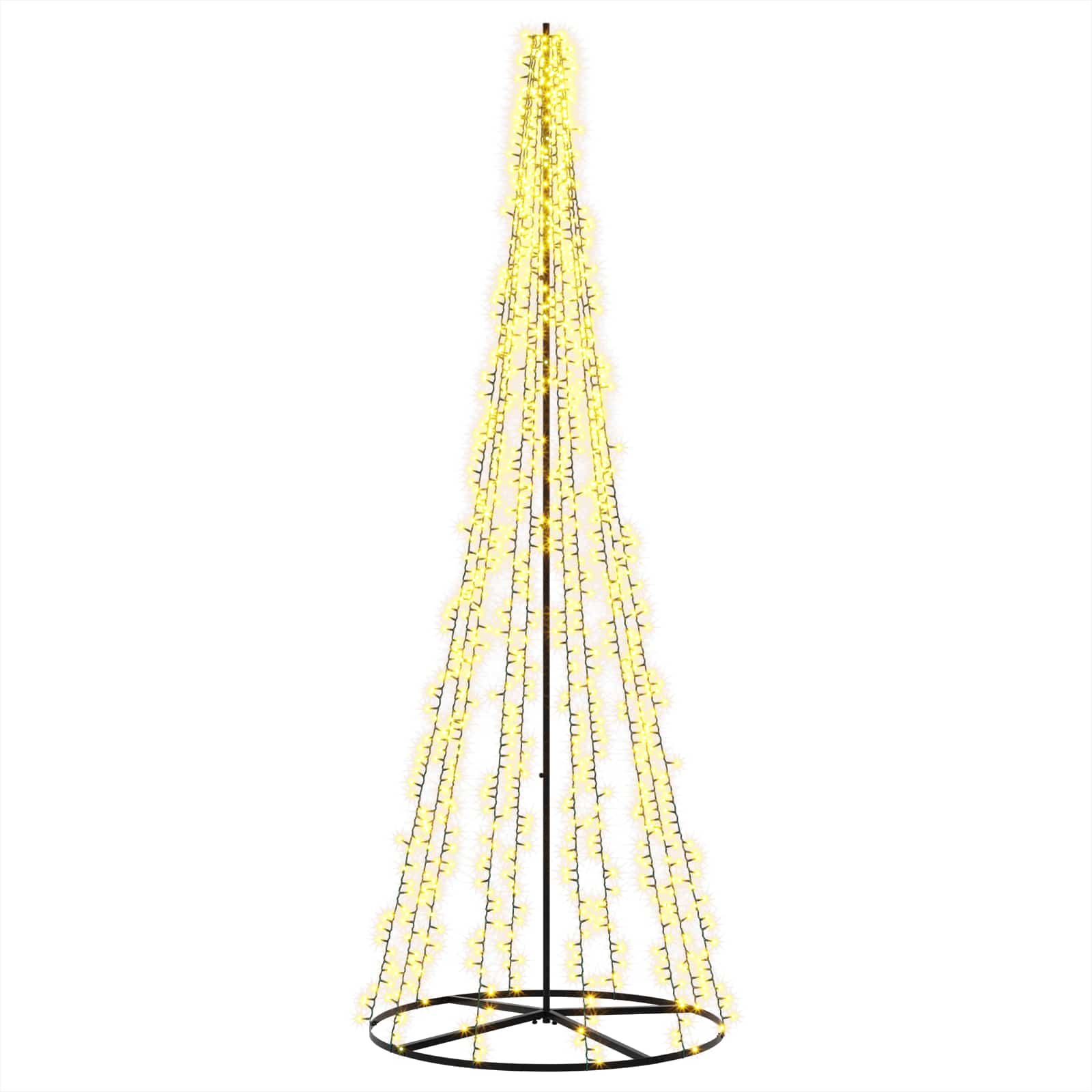 Vidaxl Led Christmas Tree 285 Cm 1550 Leds Warm White Steel Black