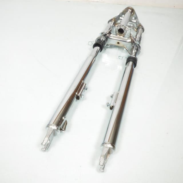 Verchromte Und Graue Gabel Für Peugeot 103 Sp Moped, Ø 26 Mm, Neu