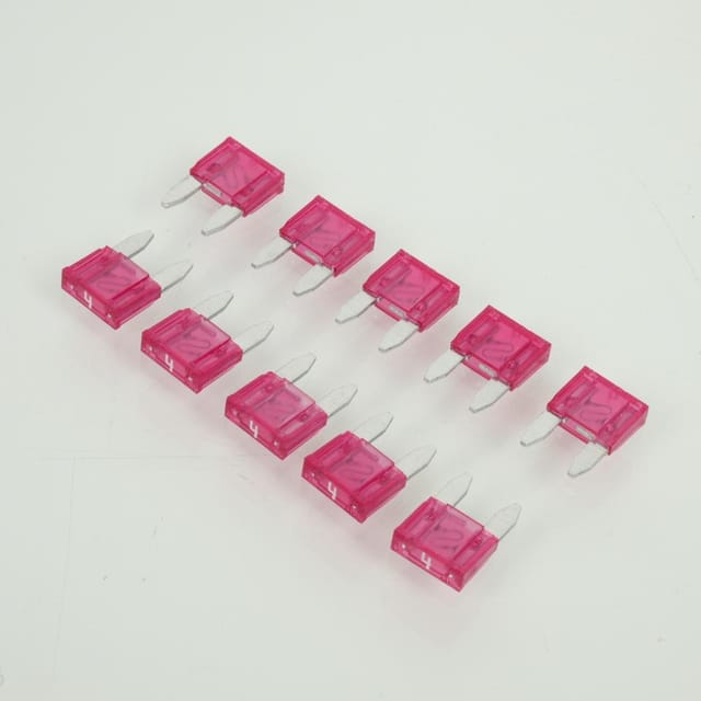 Set Aus 10 N Mini-flachstecksicherungen 4a 11x16x4mm Für Auto