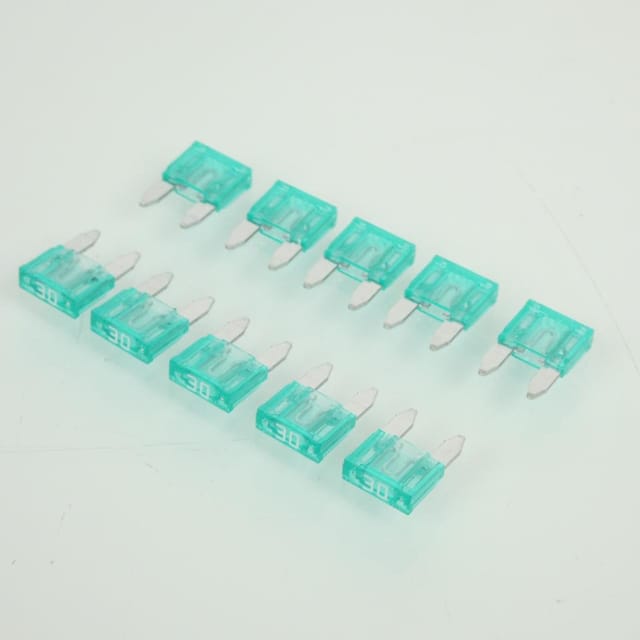 Set Aus 10 N Mini-flachstecksicherungen 30a 11x16x4mm Für Auto