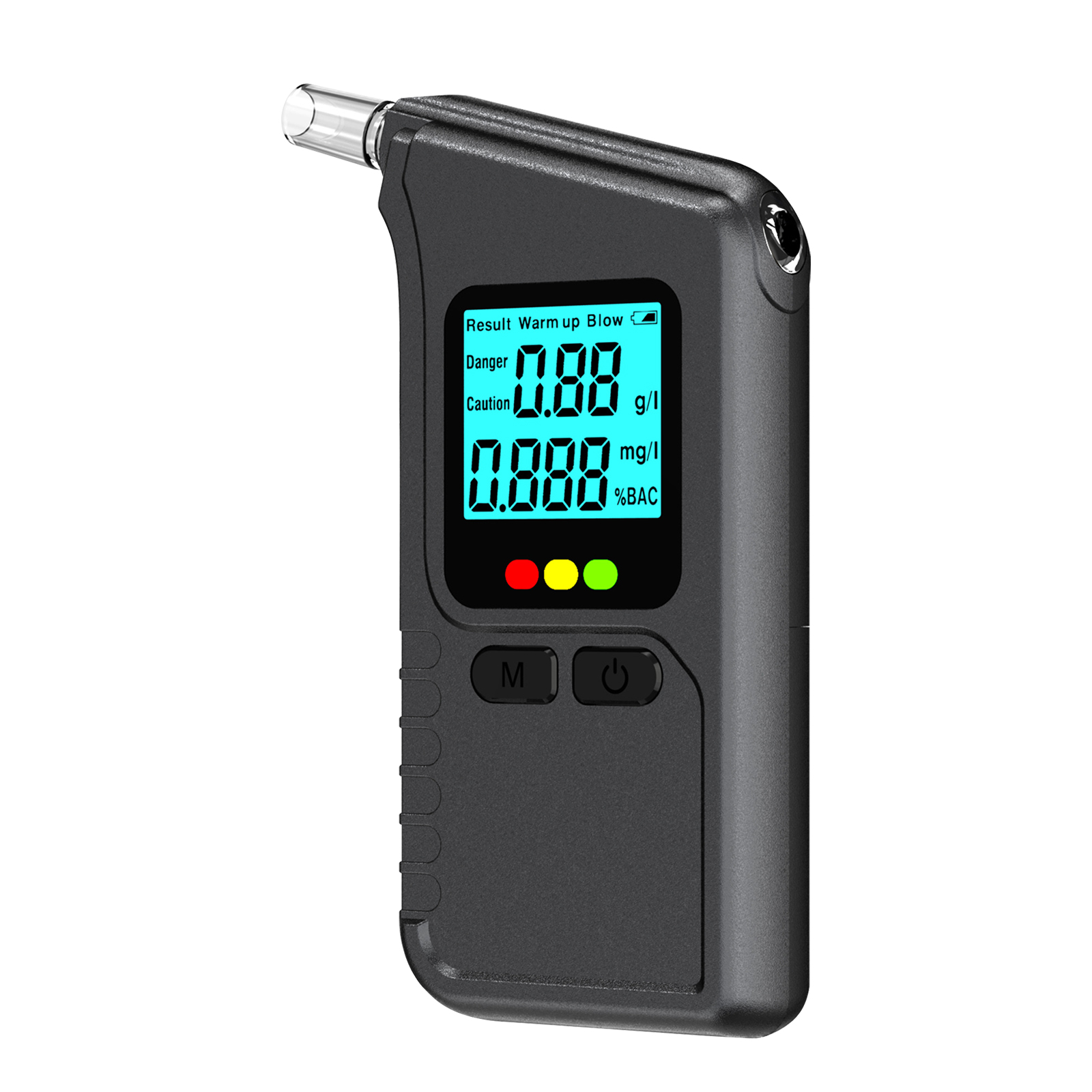 Professioneller Alkoholtester, Elektronisches Alkoholtestgerät Mit Doppelsensor, Mit Digitalem Display Und 5 Pp-mundstücken, Für Den Privaten Und Professionellen Gebrauch