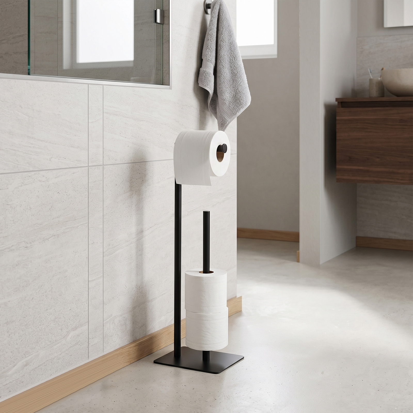 Toilettenpapierhalter Auf Standfuß, Halter Für Toilettenpapierrollen, Standhalter Für Wc-papierrollen, Badezimmer-aufbewahrung