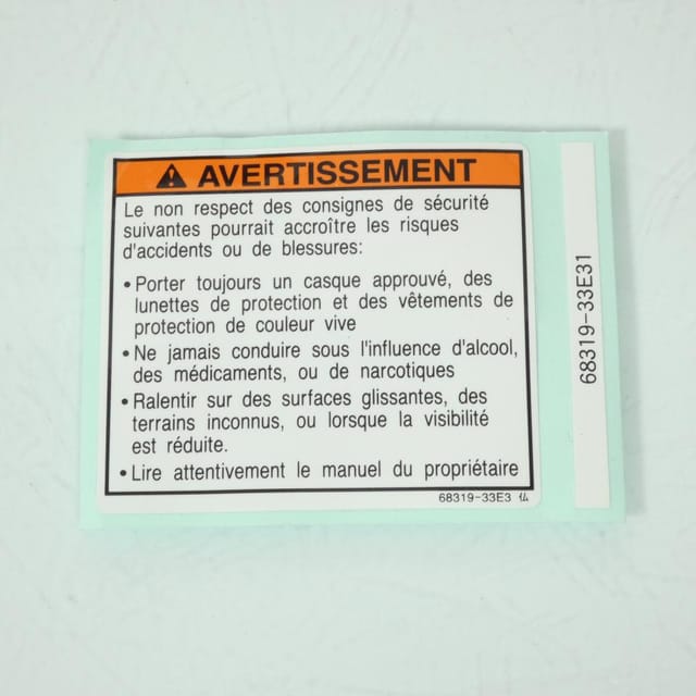 Aufkleber Sticker Warnhinweis Für Roller Suzuki 125 Burgman 1995