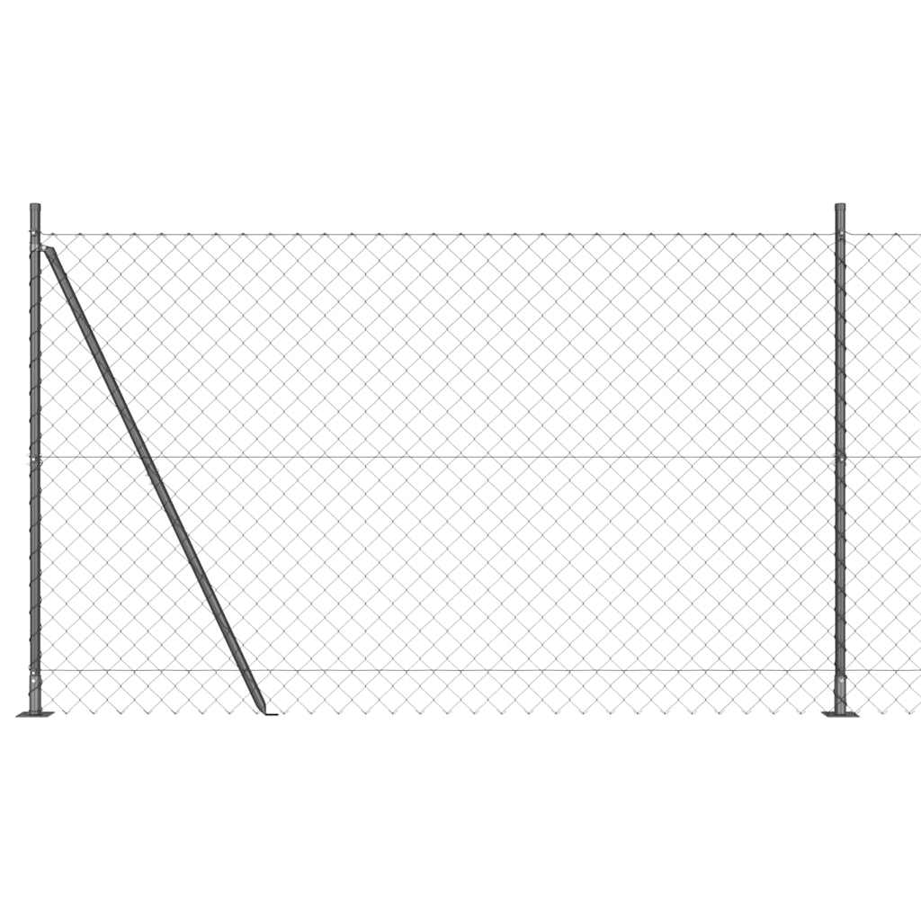 Maison Exclusive - Maschendrahtzaun Mit Betonsockel 25 X 1,5 M Gr