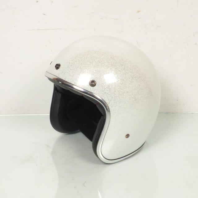 Jethelm Weiß Glänzend Größe Xl Vintage-stil Noend Tribute Glitter