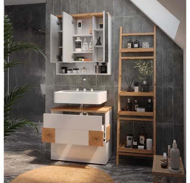 Badmöbel-set Eden, Weiß, 2 Teile, Vicco