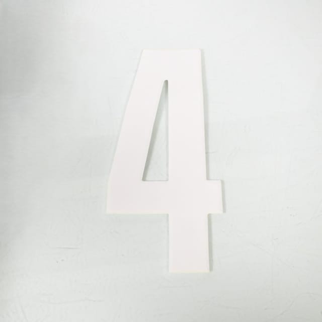 3as Racing-aufkleber Für Motorräder, Nummer 4, Weiß, 200 X 83 Mm,