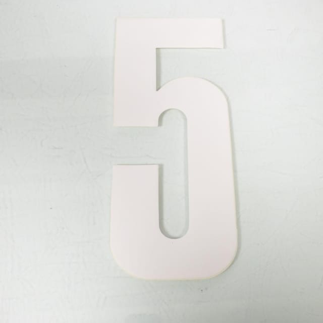 3as Racing-aufkleber Für Motorräder, Nummer 5, Weiß, 200 X 80 Mm,