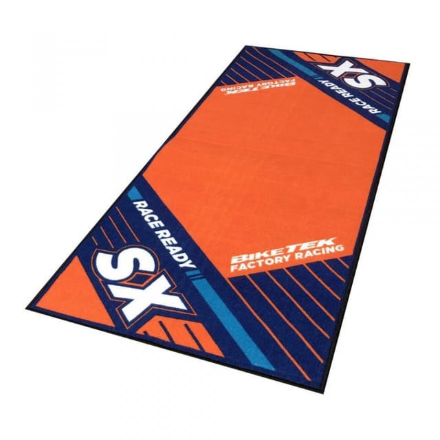 Umweltmatte Biketek Garage Mat Sx Orange Blau Für Motocross
