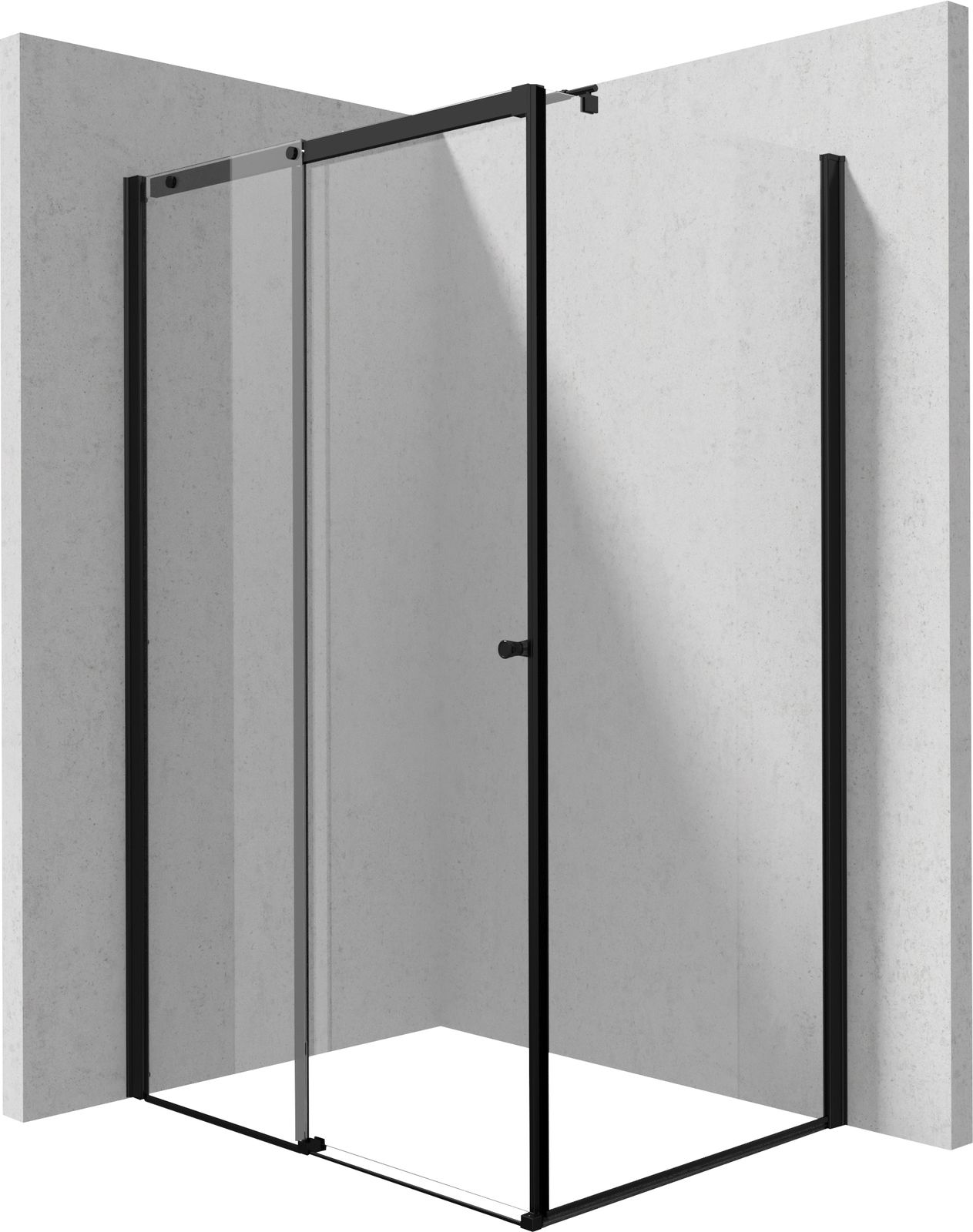 Duschkabine 120x80 Cm In Schwarz